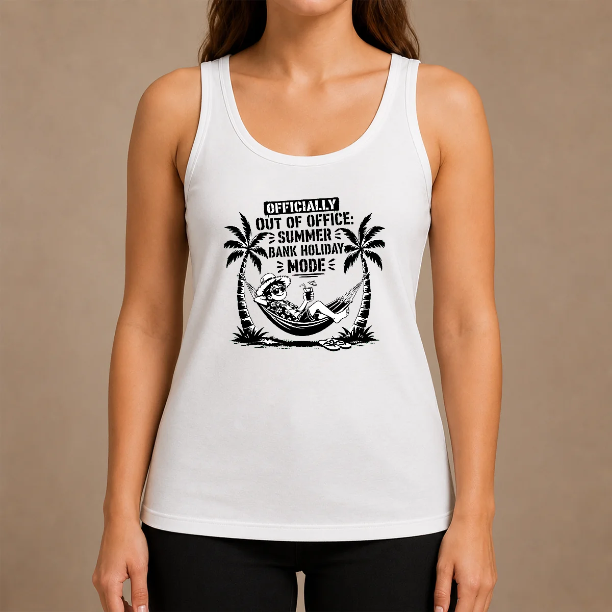Original Pretty Summer Bank Holiday Stencil For Relaxed Vibes Shirt - Image 3