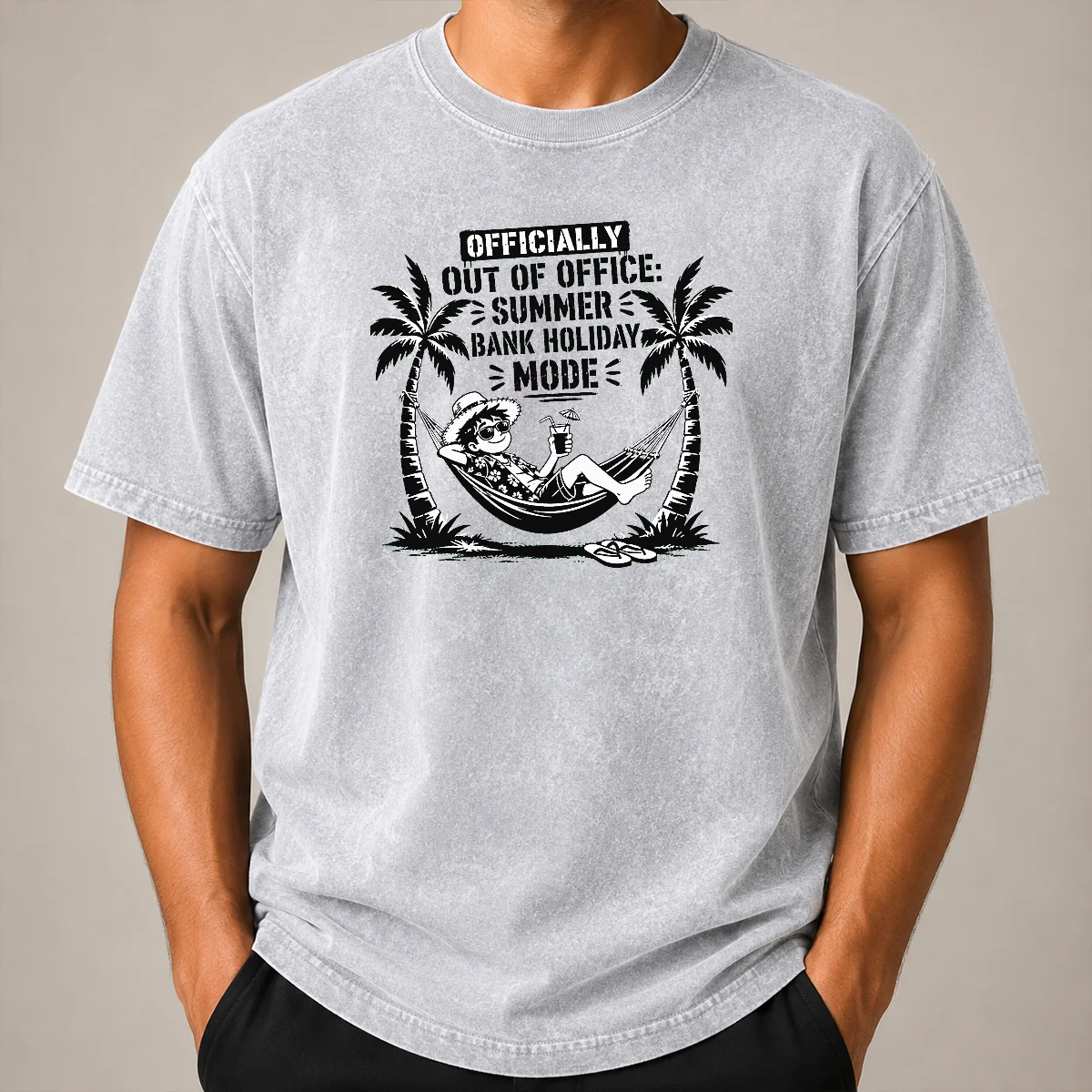Original Pretty Summer Bank Holiday Stencil For Relaxed Vibes Shirt - Image 8
