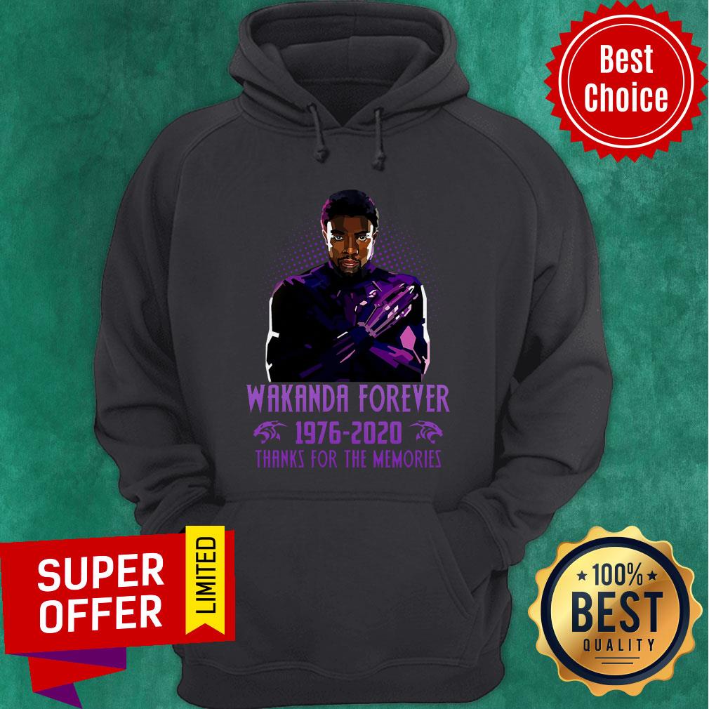 Wakanda Forever 1976-2020 Thanks For The Memories Shirt - Image 3