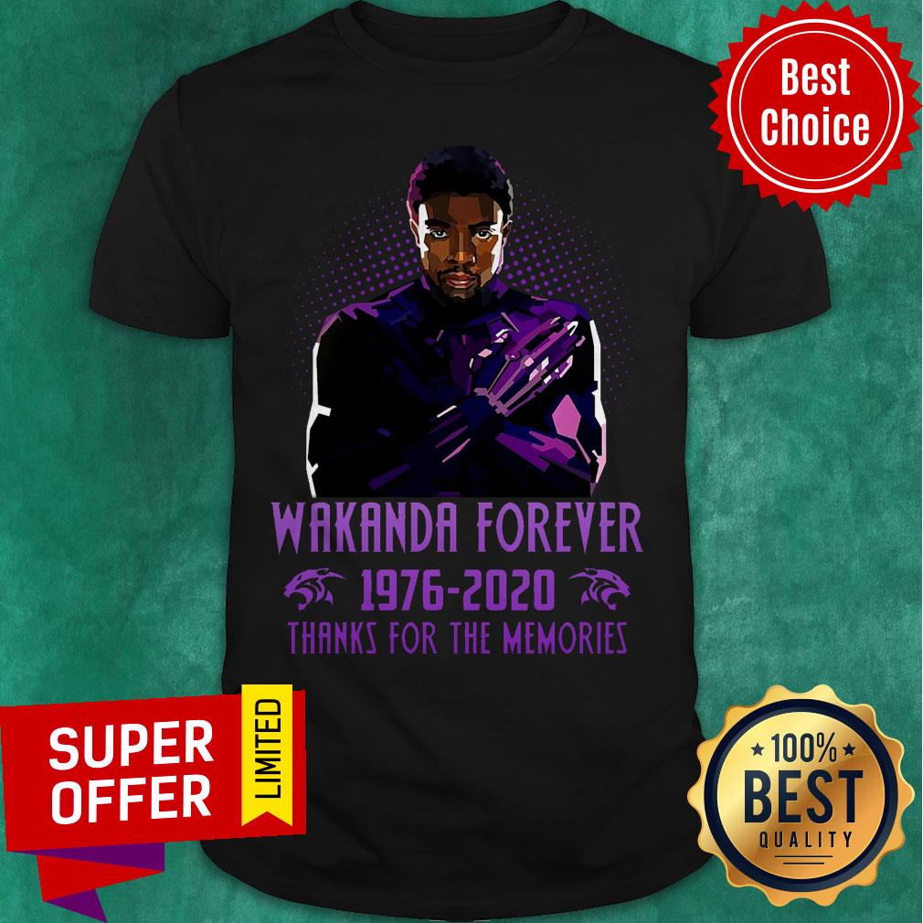 Wakanda Forever 1976-2020 Thanks For The Memories Shirt