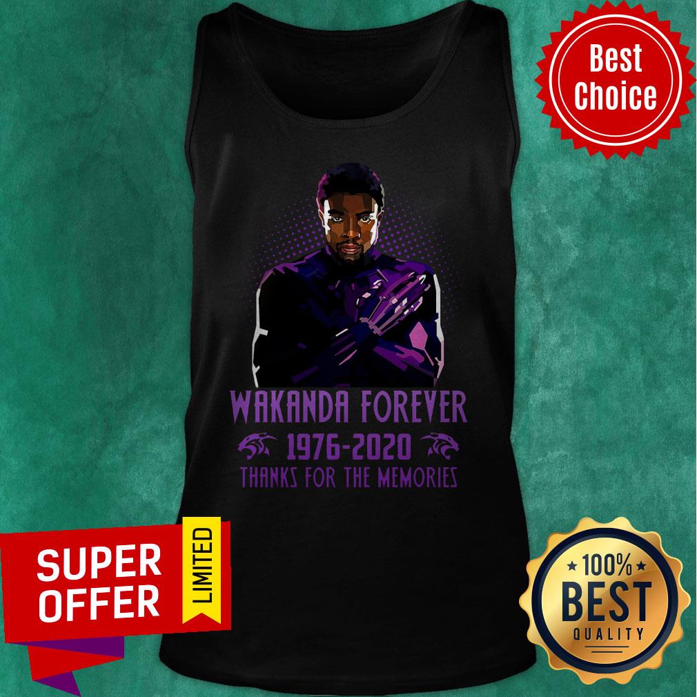 Wakanda Forever 1976-2020 Thanks For The Memories Shirt - Image 5