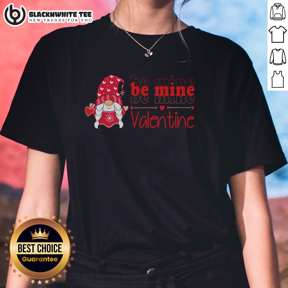Awesome Be Mine Valentine Gnome Cute Love Heart Valentine's Day T-Shirt - Image 3