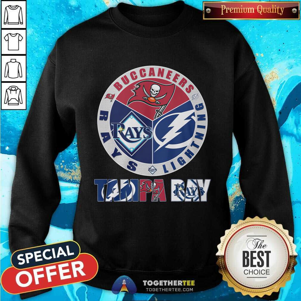 Official Tampa Bay Lightning Tampa Bay Buccaneers Tampa Bay Rays T-Shirt - Image 5