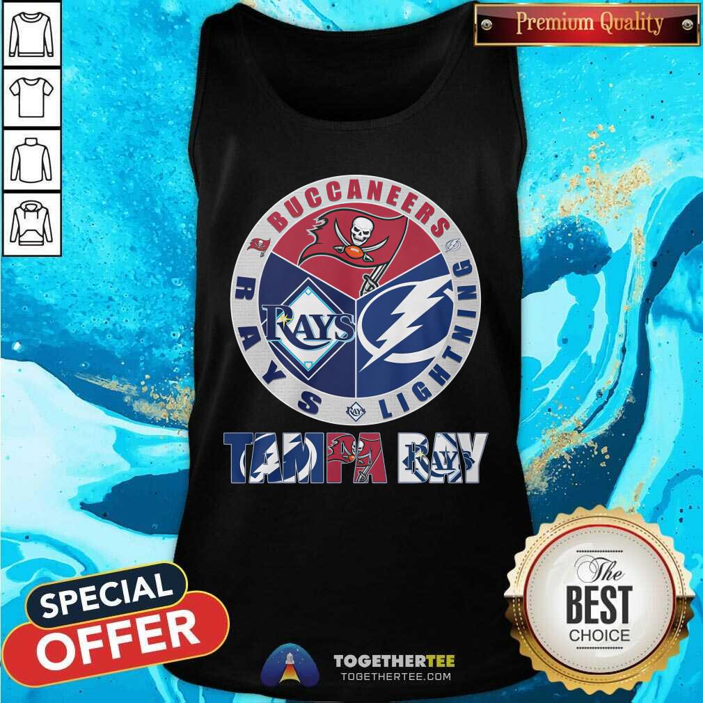Official Tampa Bay Lightning Tampa Bay Buccaneers Tampa Bay Rays T-Shirt - Image 4
