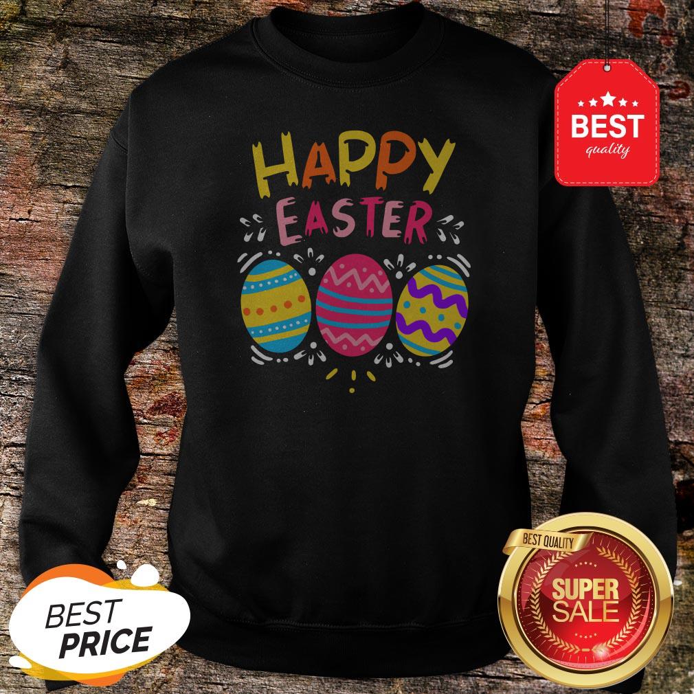 Colorful Eggs Happy Easter Day Shirt - Image 4