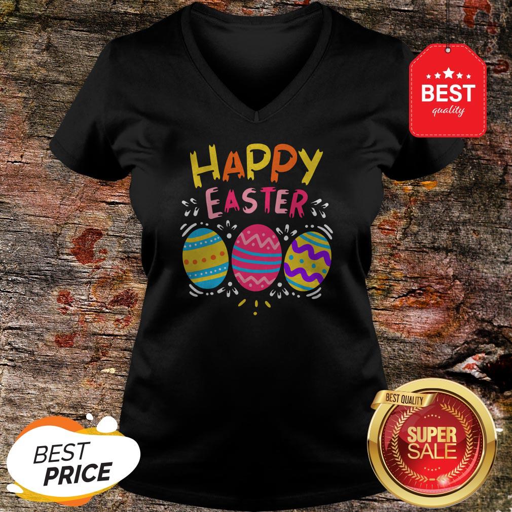 Colorful Eggs Happy Easter Day Shirt - Image 2