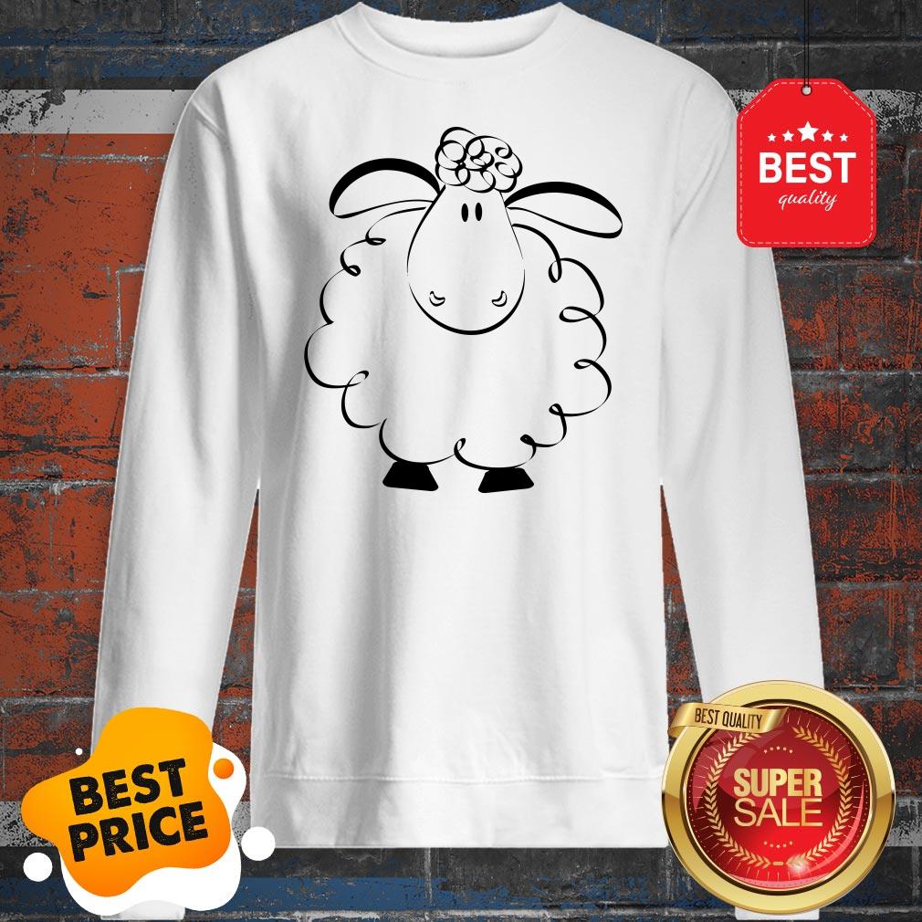 Cute Male White Sheep Couple Shirt - Image 4