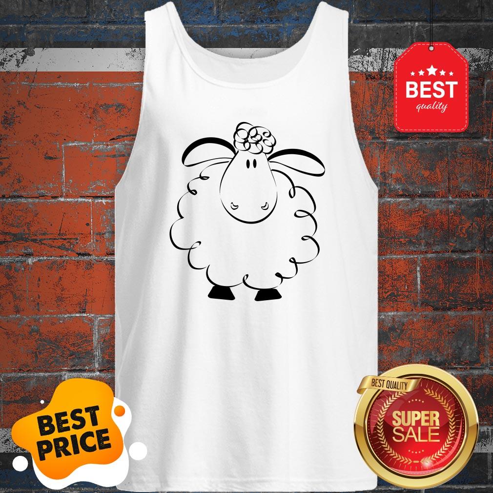 Cute Male White Sheep Couple Shirt - Image 3
