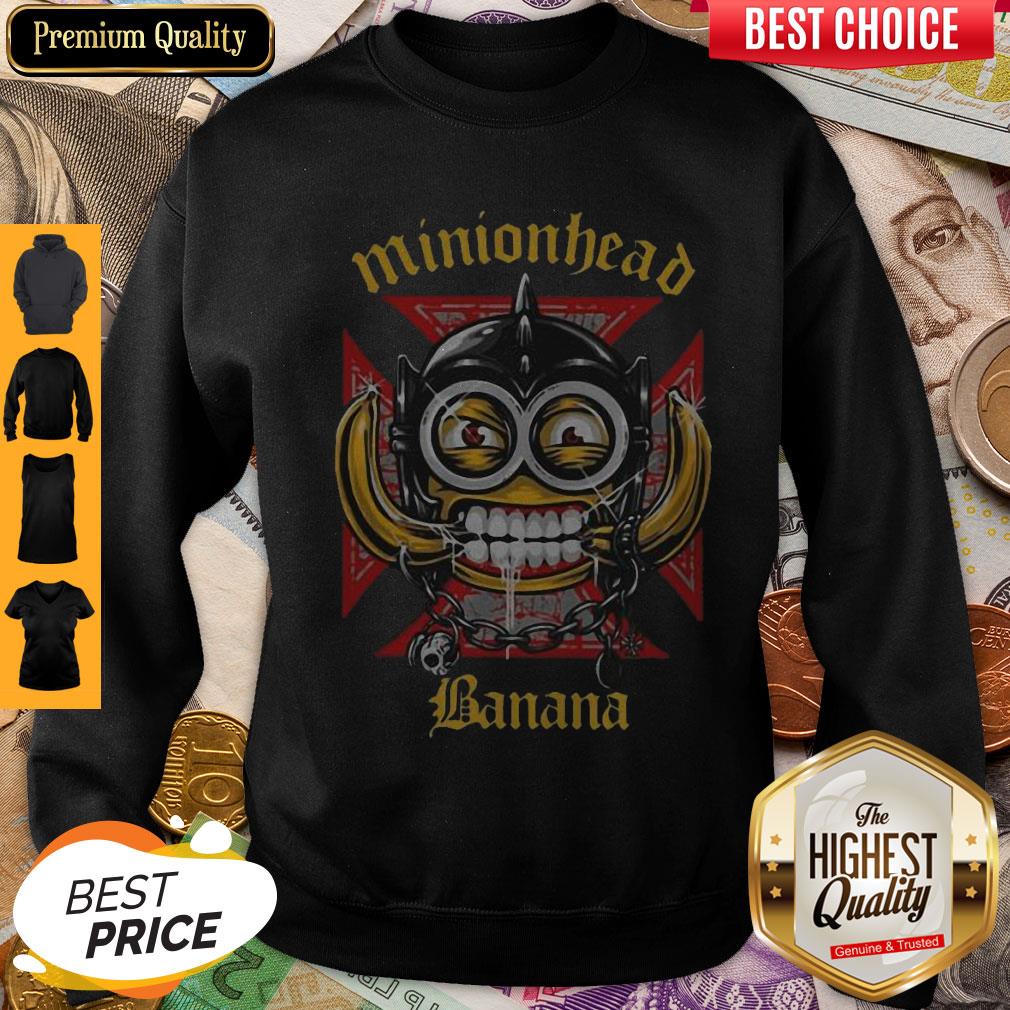 Minionhead Banana Mashup Motrhead Shirt - Image 2