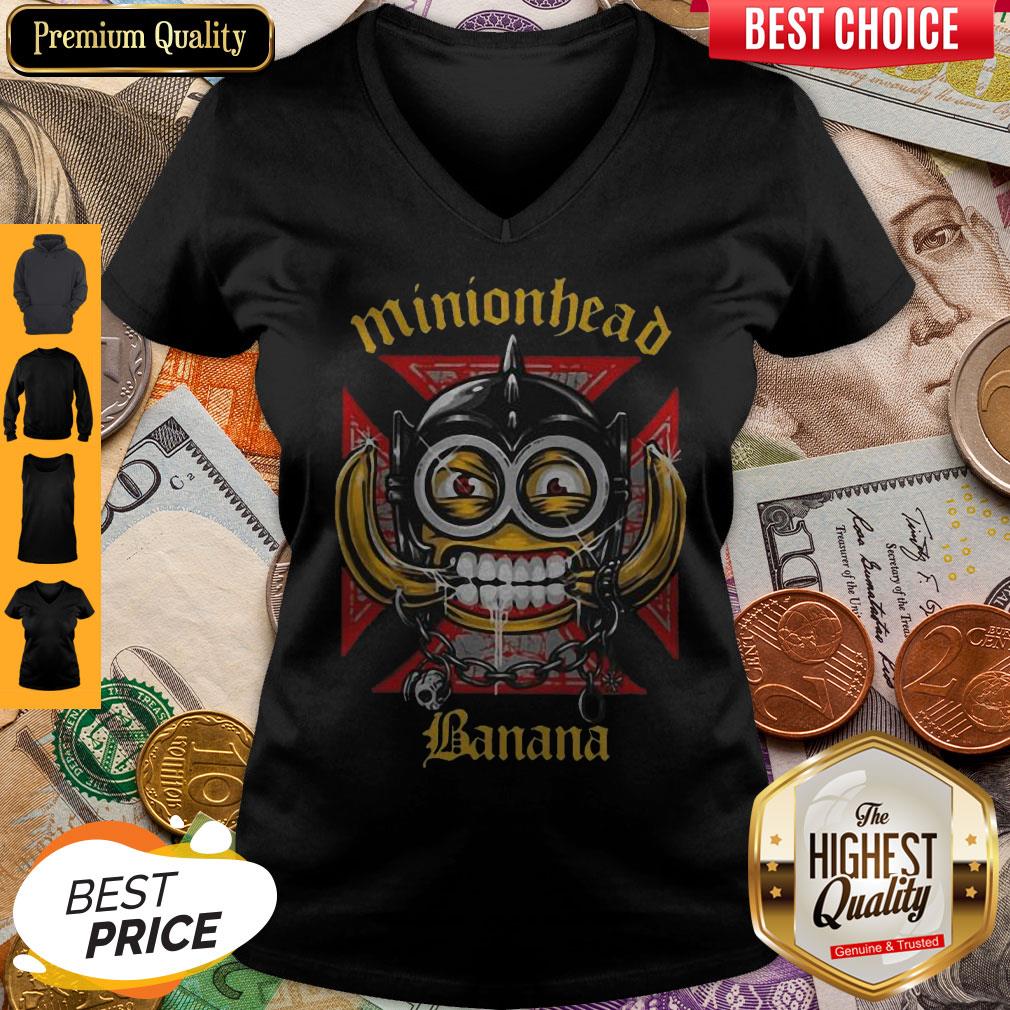 Minionhead Banana Mashup Motrhead Shirt - Image 4