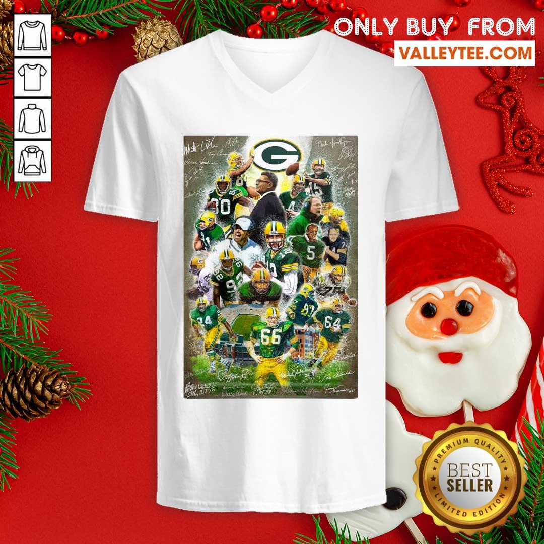 Pretty Green Bay Packers Team FootballPlayers 2021 Signatures Shirt - Image 3