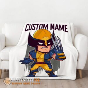 Alternative view of Awesome Perfect Marvel Chibi Wolverine Blanket Fleece Customized Blanket