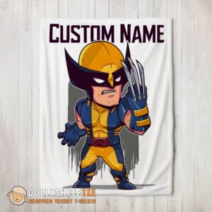 Awesome Perfect Marvel Chibi Wolverine Blanket Fleece Customized Blanket