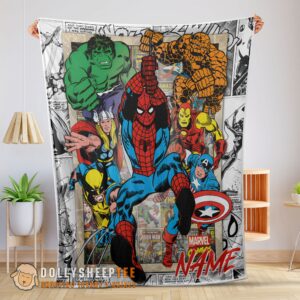 Awesome Perfect Marvel Comics Superhero Blanket Fleece Customized Blanket