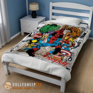 Alternative view of Awesome Perfect Marvel Comics Superhero Blanket Fleece Customized Blanket