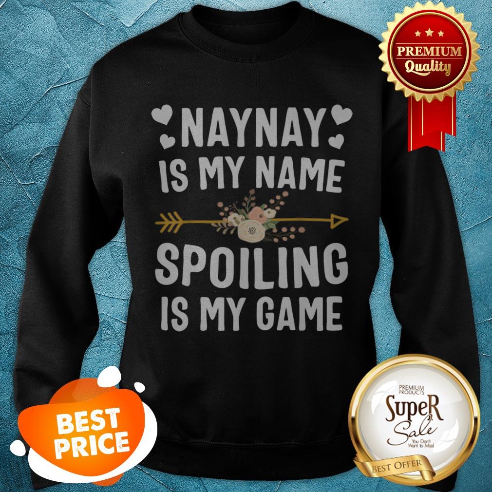 Official Naynay Is My Name Spoiling Is My Game Mothers Day Shirt - Image 3