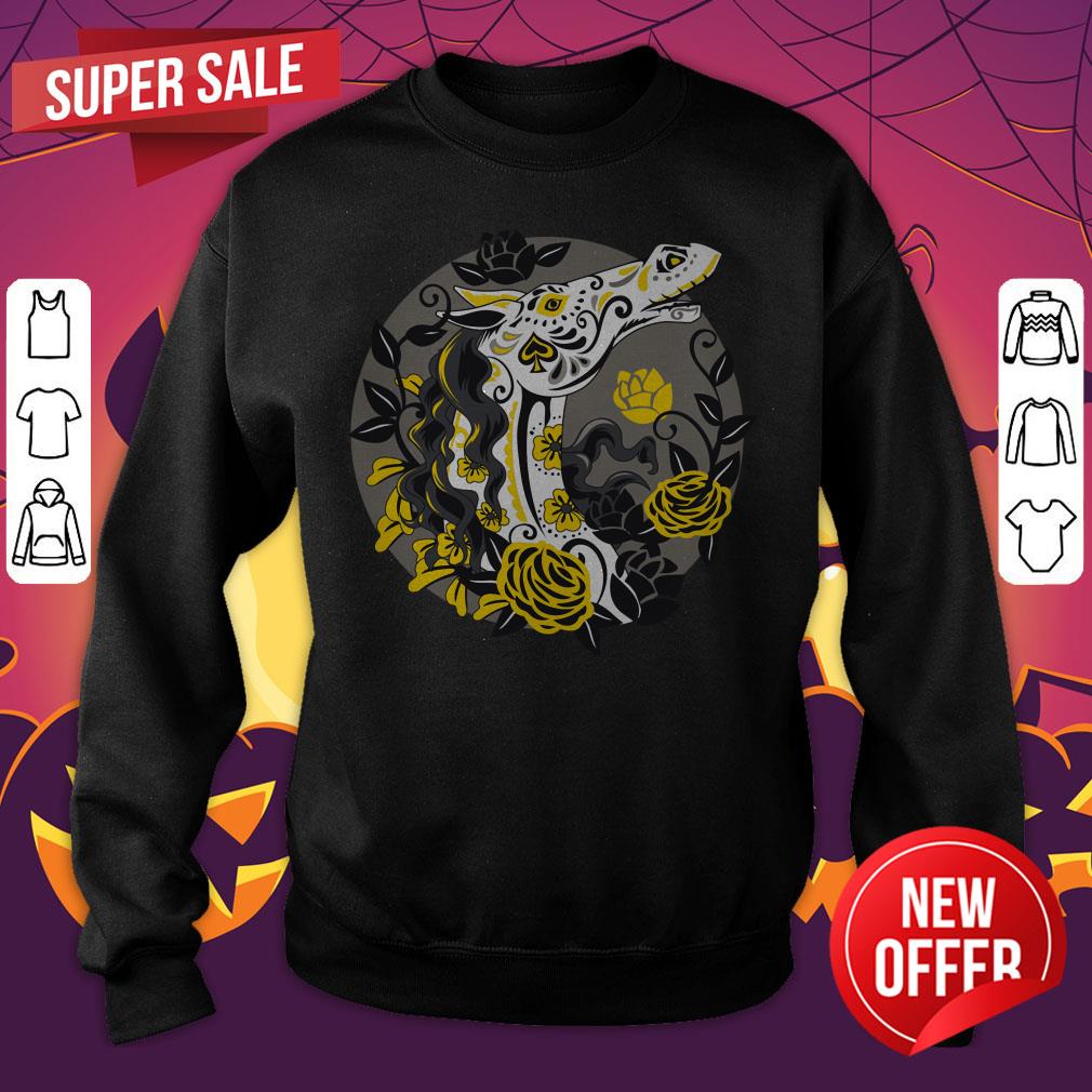 Day Of The Dead Sugar Skull Horse Día De Los Muertos Shirt - Image 2
