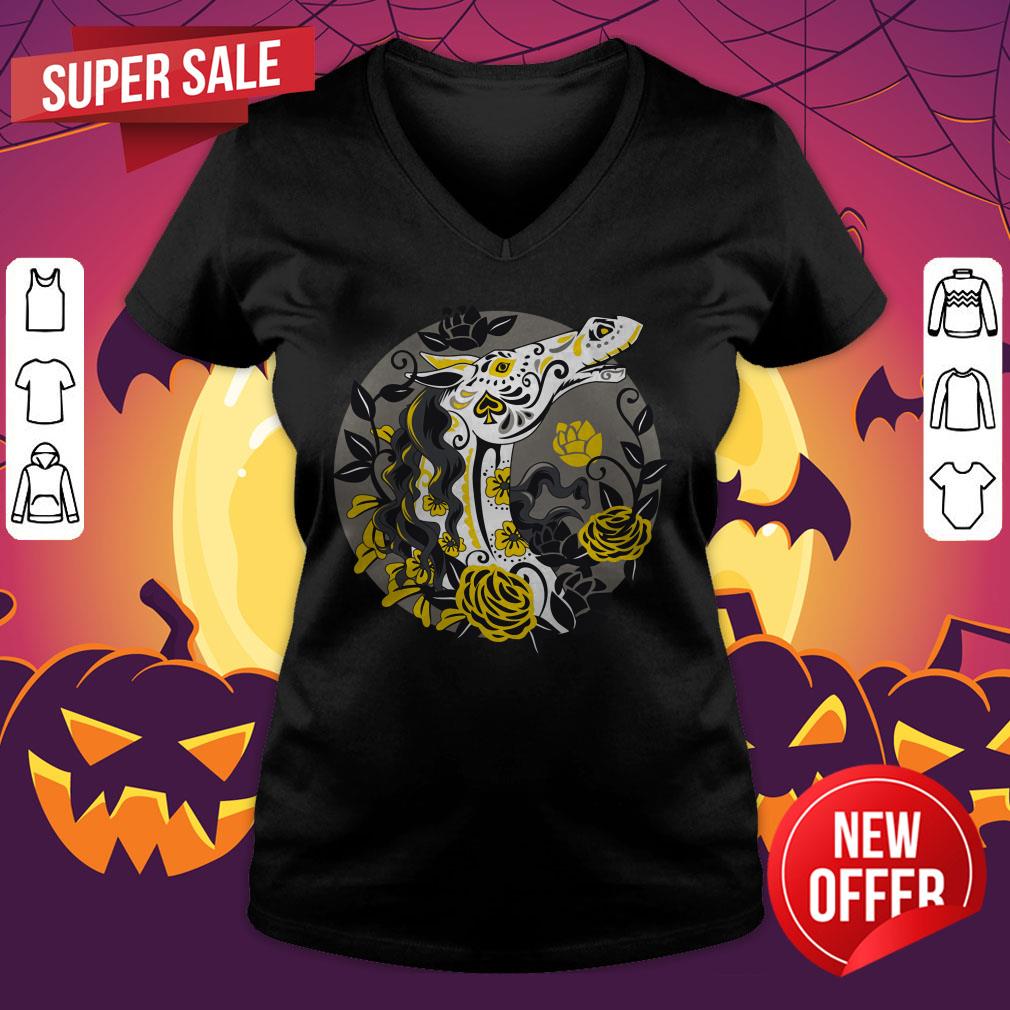 Day Of The Dead Sugar Skull Horse Día De Los Muertos Shirt - Image 4