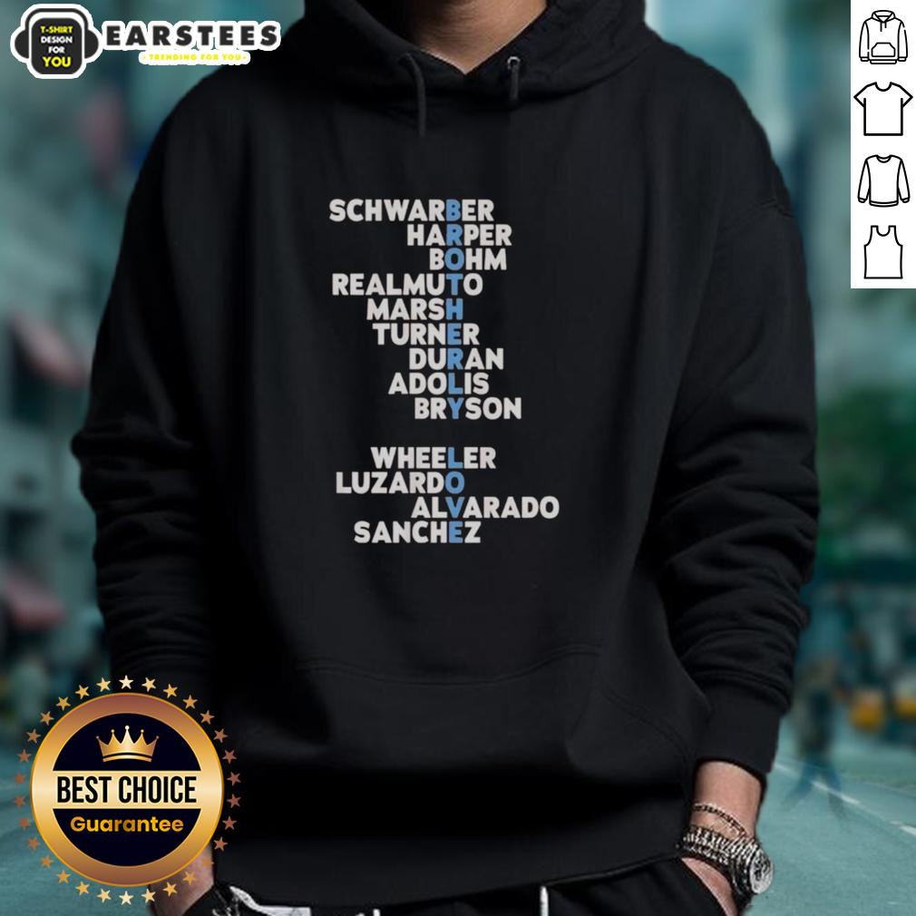 Awesome 2026 Philadelphia Phillies Baseball Brotherly Love Names T-Shirt - Image 2