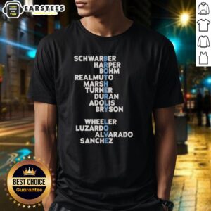 Awesome 2026 Philadelphia Phillies Baseball Brotherly Love Names T-Shirt