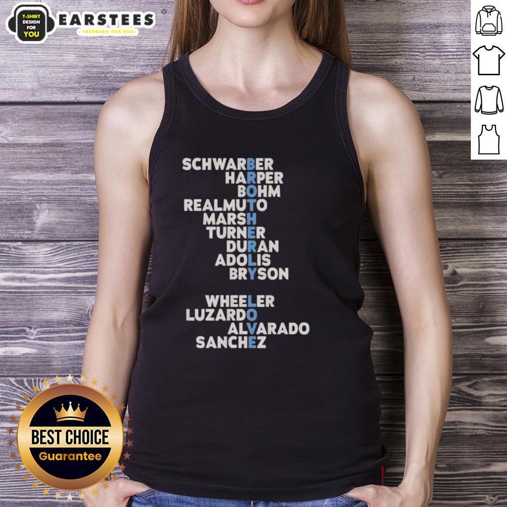 Awesome 2026 Philadelphia Phillies Baseball Brotherly Love Names T-Shirt - Image 4