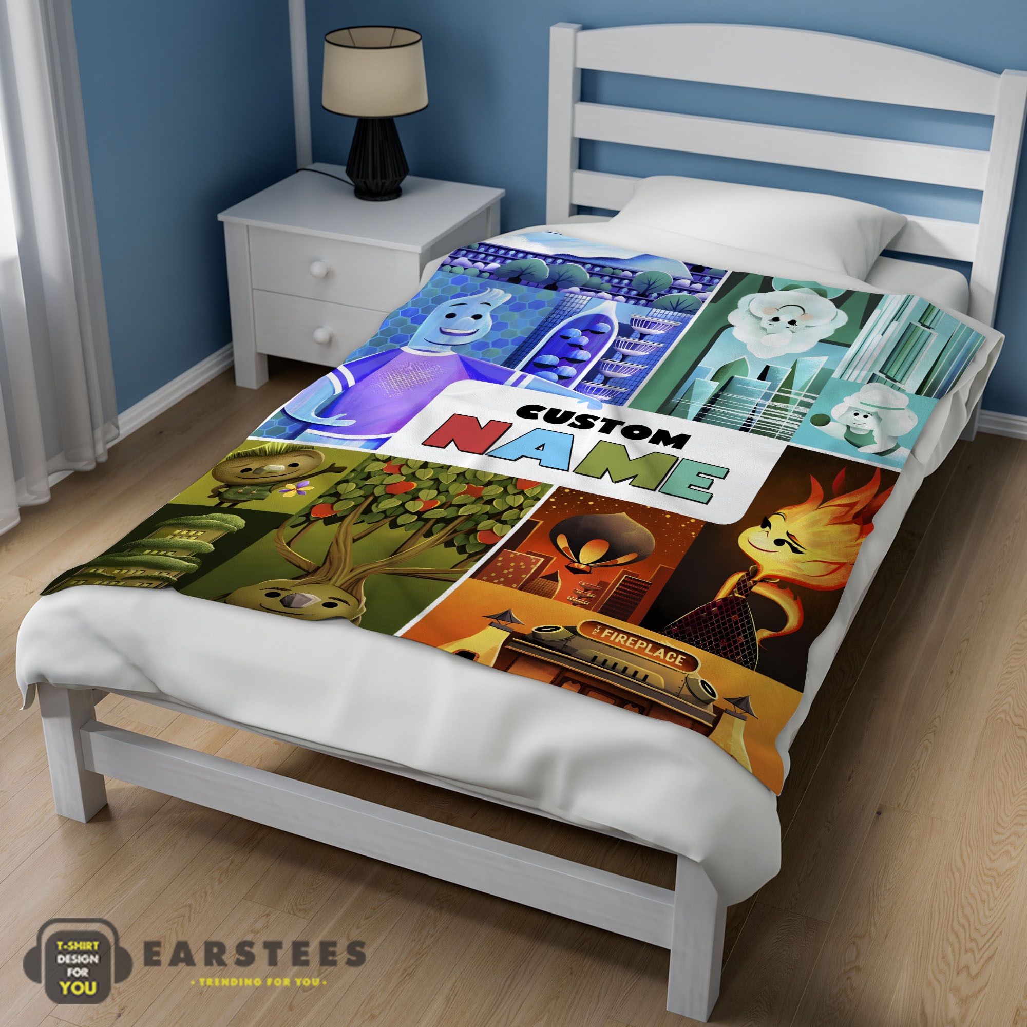 Good Disney Cartoon Elemental Ember Wade Lutz Clod Blanket Fleece Customized Blanket - Image 3