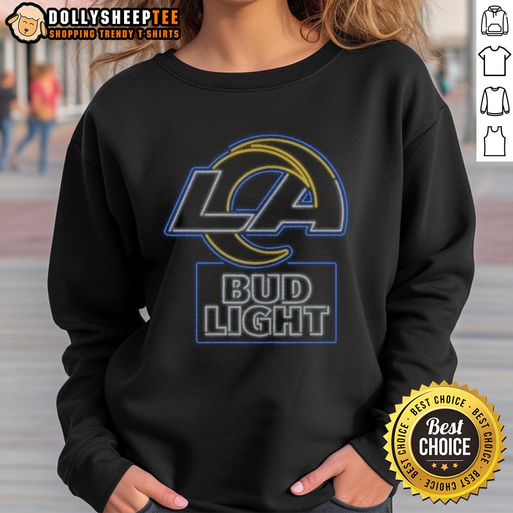 Nice Bud Light Los Angeles Rams T-Shirt - Image 5