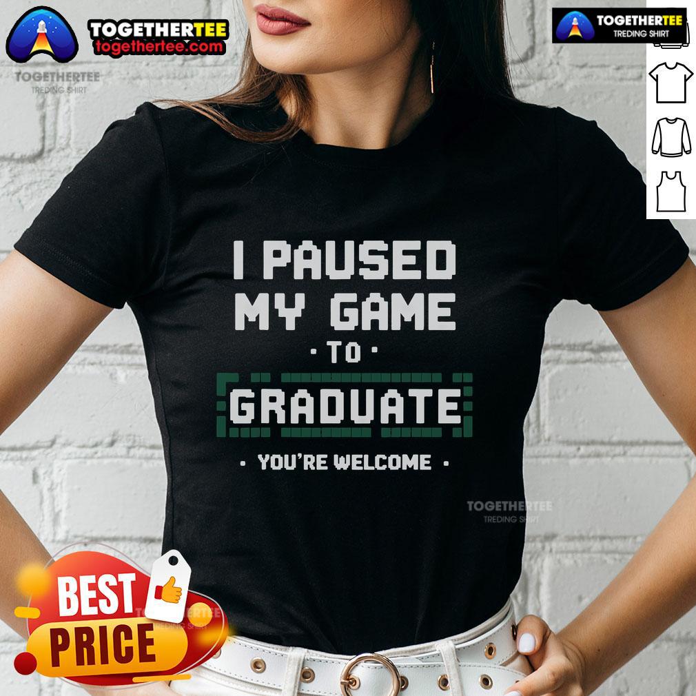 Official Funny Gamer Graduate Graduation T-Shirt - Image 3