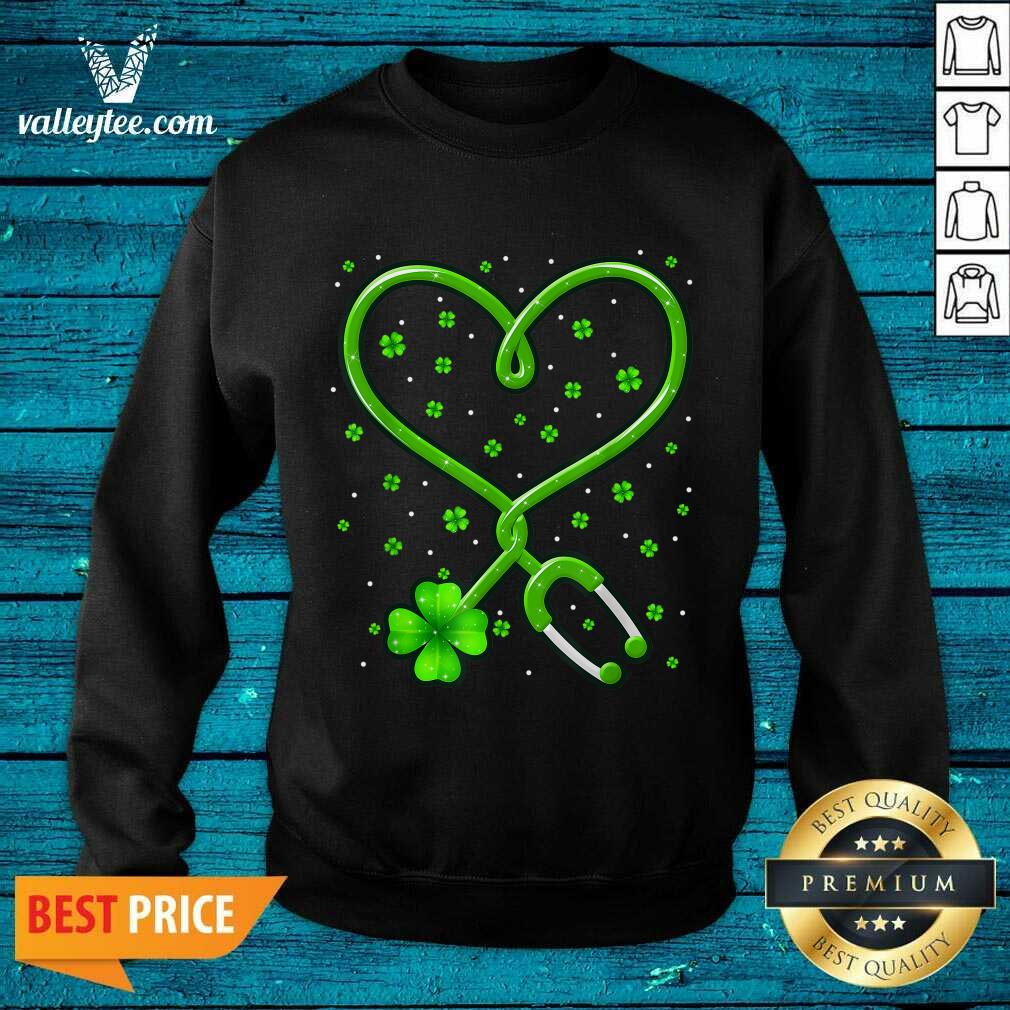Attractive Nurse Shamrock St Patricks Day Shirt - Image 4