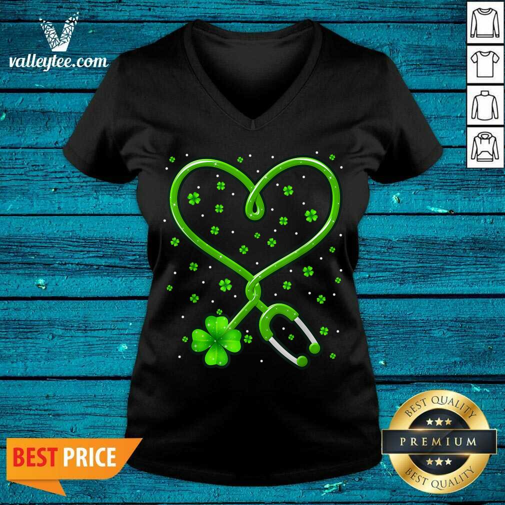 Attractive Nurse Shamrock St Patricks Day Shirt - Image 5
