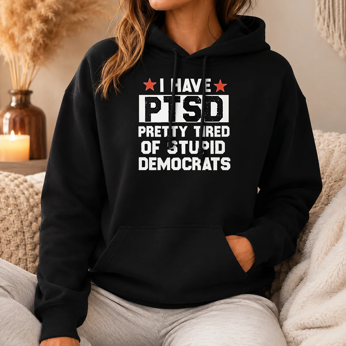 Hot Original I Have Ptsd Pretty Tired Of Stupid Democrats Red Stars Shirt - Image 5