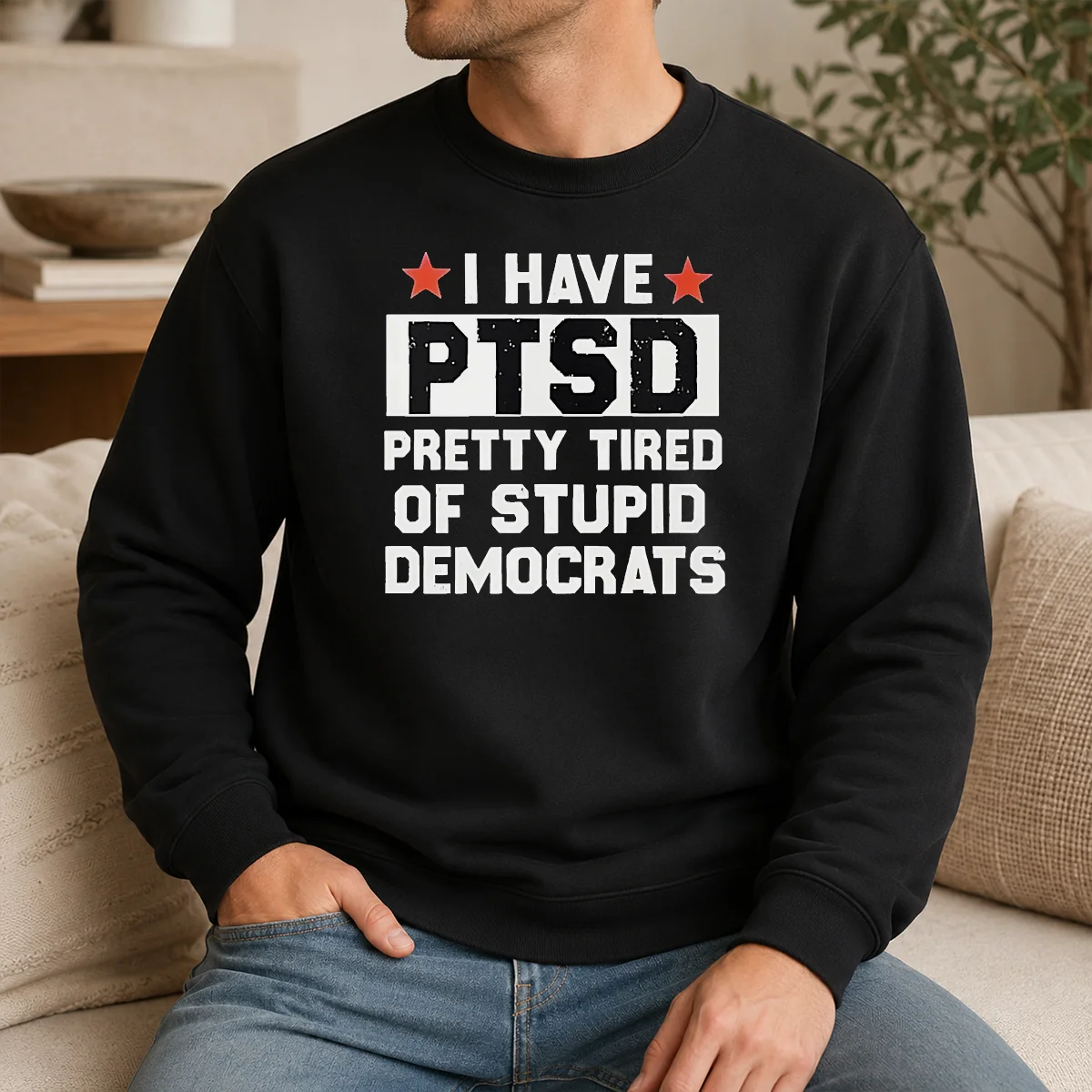 Hot Original I Have Ptsd Pretty Tired Of Stupid Democrats Red Stars Shirt - Image 7