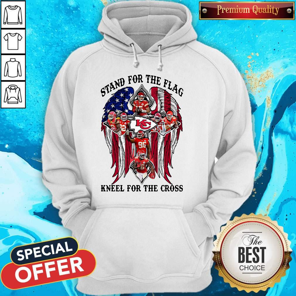 Kansas City Stand For The Flag Kneel For The Cross American Flag Shirt - Image 5
