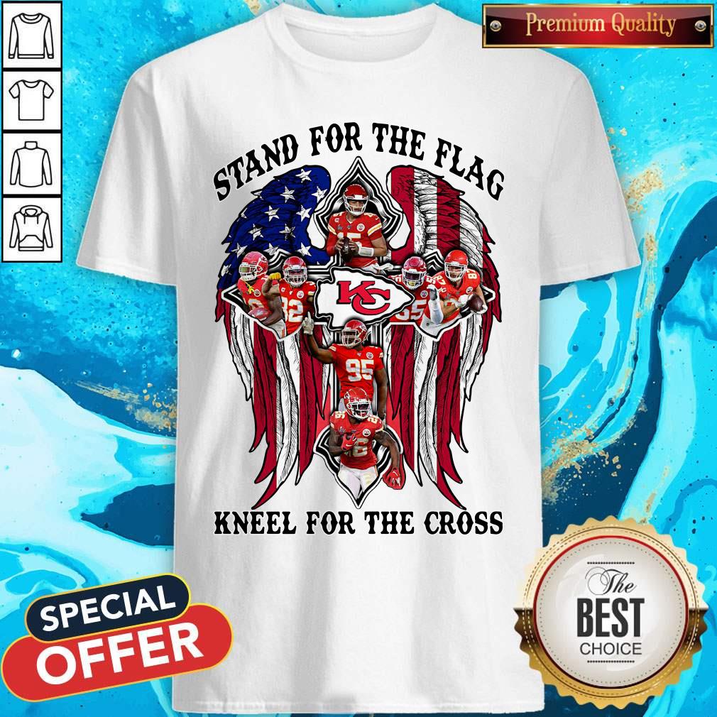 Kansas City Stand For The Flag Kneel For The Cross American Flag Shirt