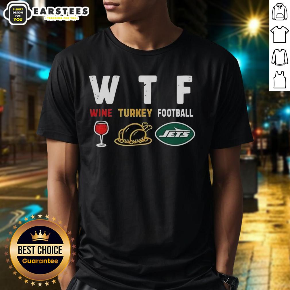 Premium Wine Turkey New York Jets Football Thanksgiving T-Shirt