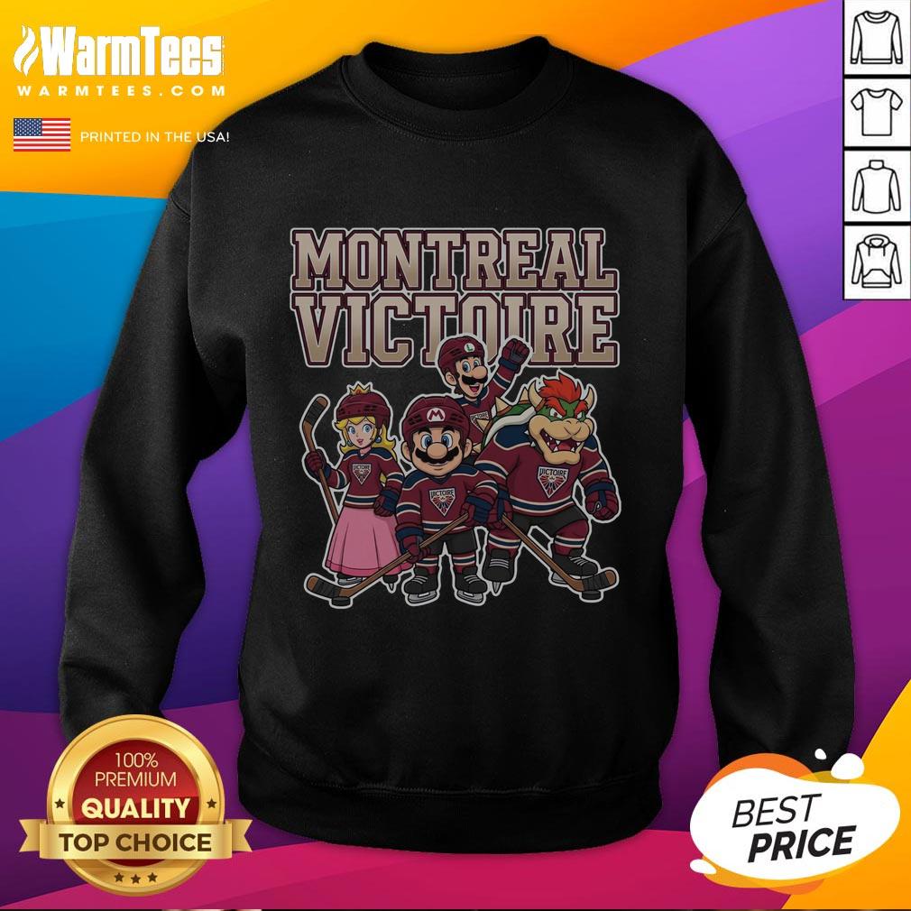 Pretty Montreal Victoire Super Mario Team Ice Hockey T-Shirt - Image 5