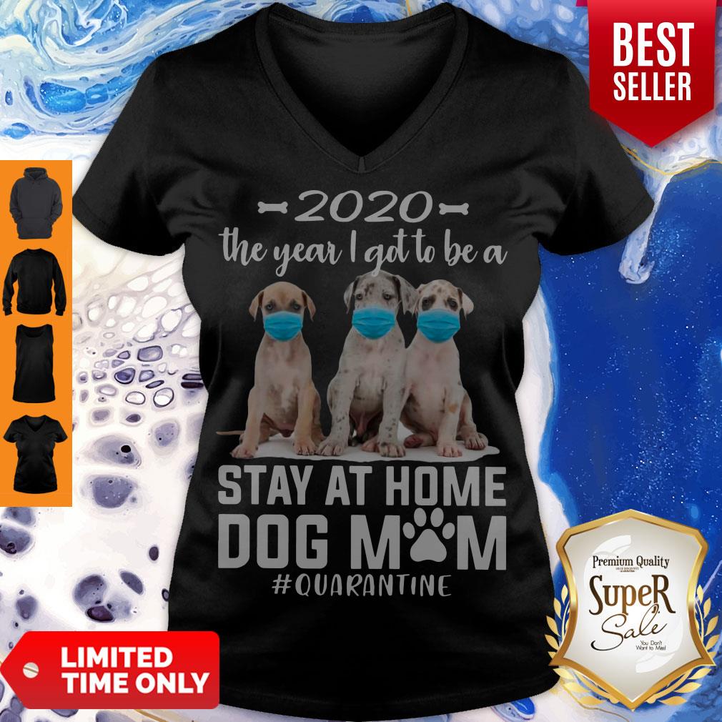 Hot 2020 The Year I Got To Be A Stay At Home Labrador Dog Mom Quarantine Shirt - Image 4
