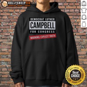 Alternative view of Pretty Warning Explicit Truth Democrat Luther Campbell For Congress T-Shirt