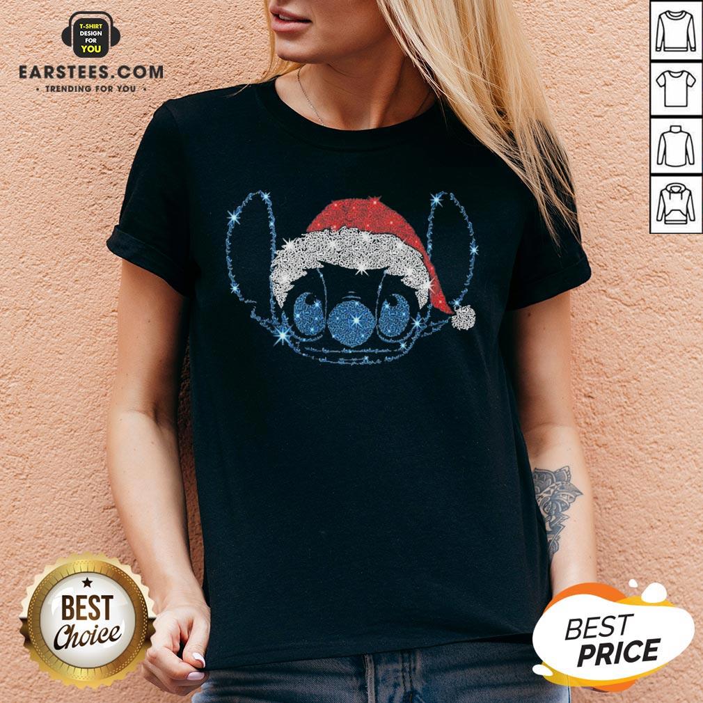 Pretty Stitch Santa Happy Christmas Shirt - Image 3