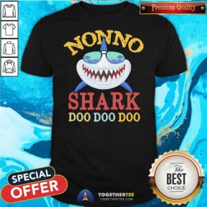 Cute Nonno Shark Doo Doo Doo Vintage Fathers Day Shirt