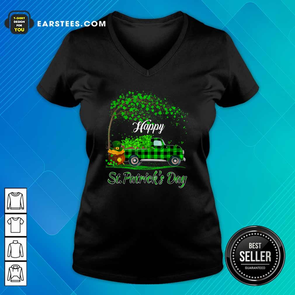 Premium Happy Patricks Day Truck Shamrock Shirt - Image 3