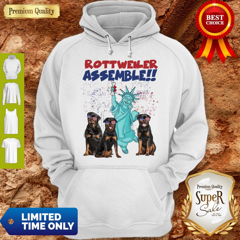 Funny Rottweiler Assemble Happy Independence American Shirt - Image 4