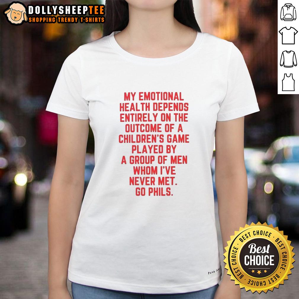 Good My Emotional Health Depends On The Phils Letter T-Shirt - Image 3