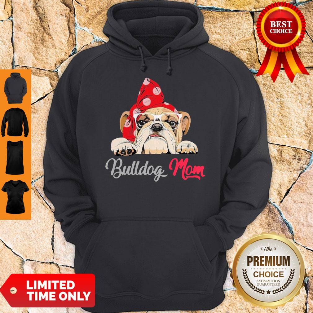 Premium Bulldog Cute Wear Glasses Dog Mom Shirt - Image 5