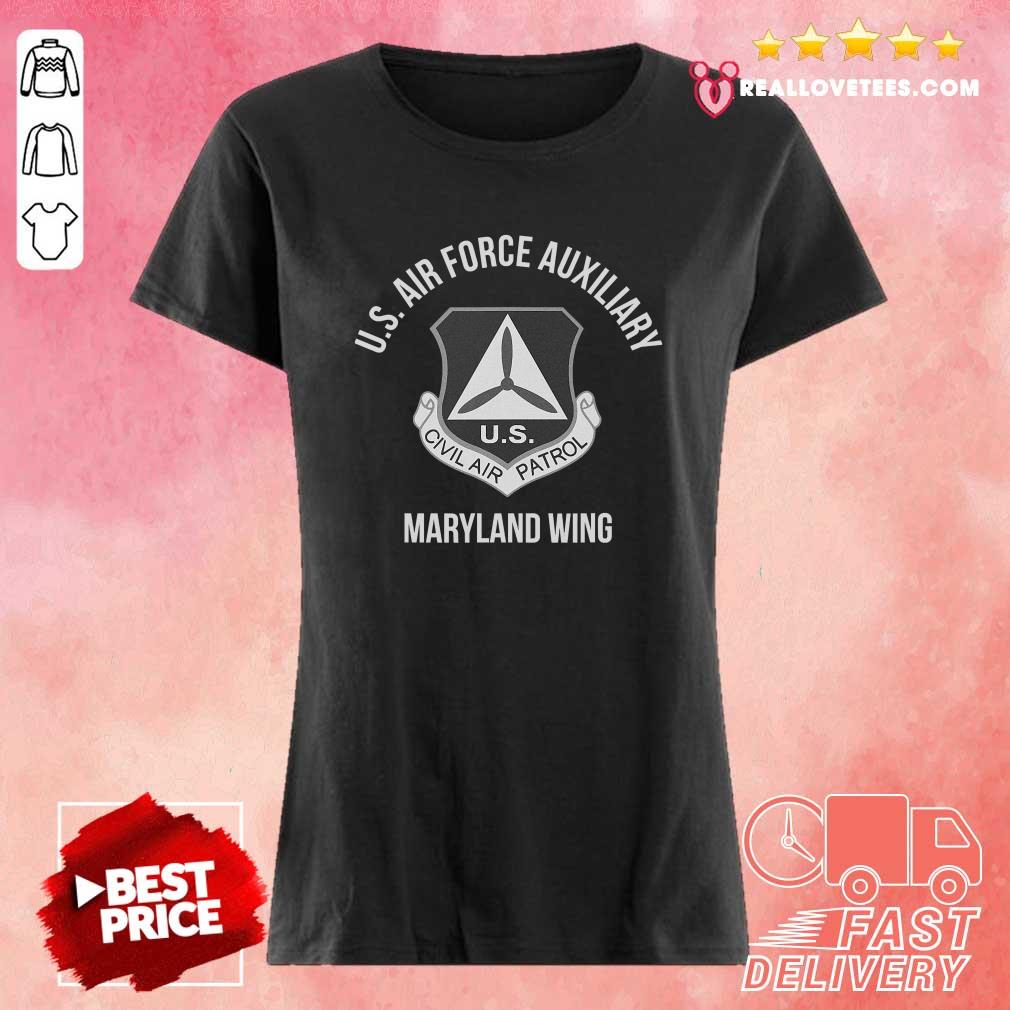 Love U.S Air force auxiliary Maryland Wing Civil Air Patrol Shirt - Image 3
