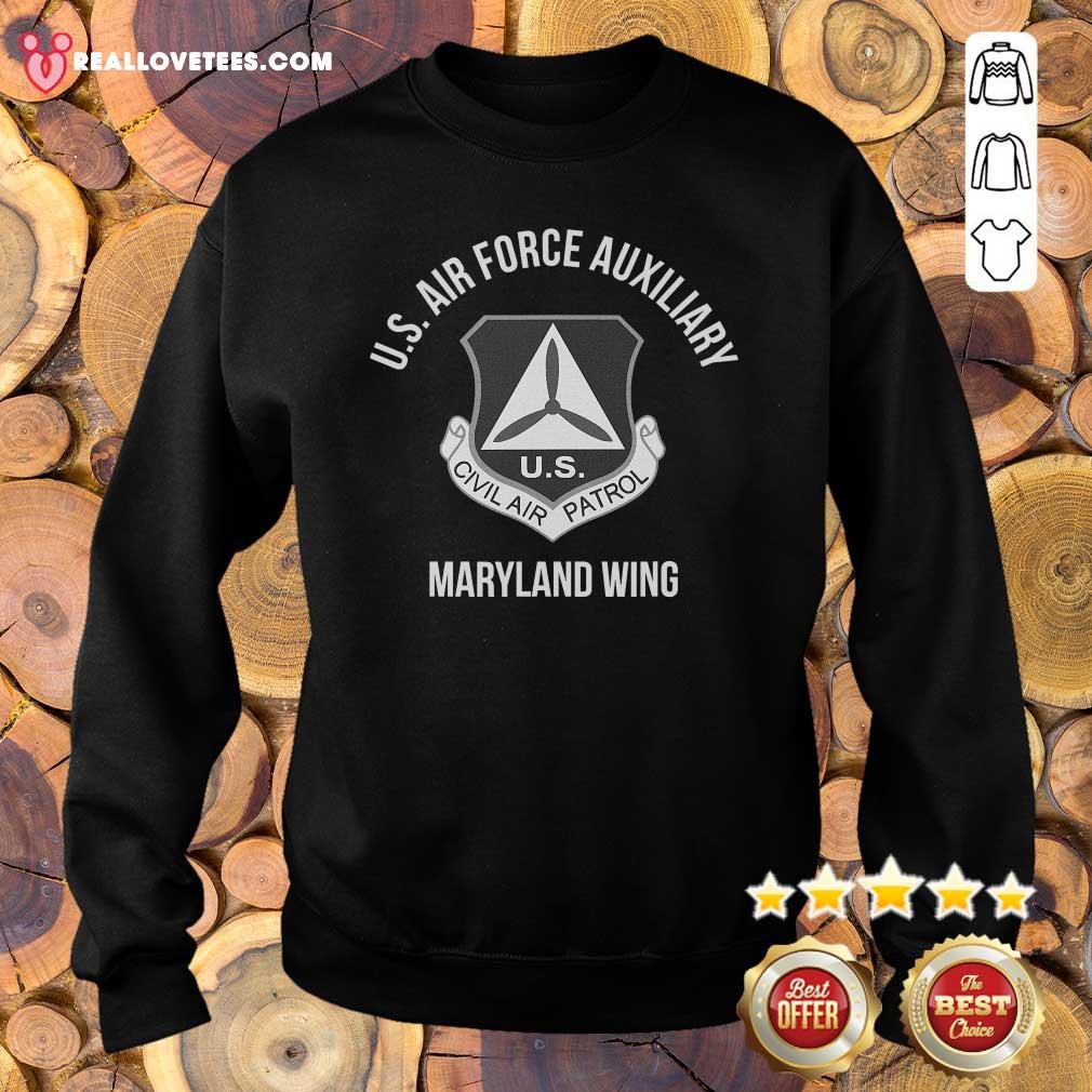 Love U.S Air force auxiliary Maryland Wing Civil Air Patrol Shirt - Image 5