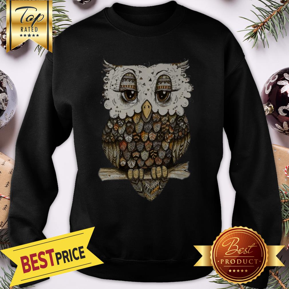 Miaprintspro Owl Brocade Owl Shirt - Image 4