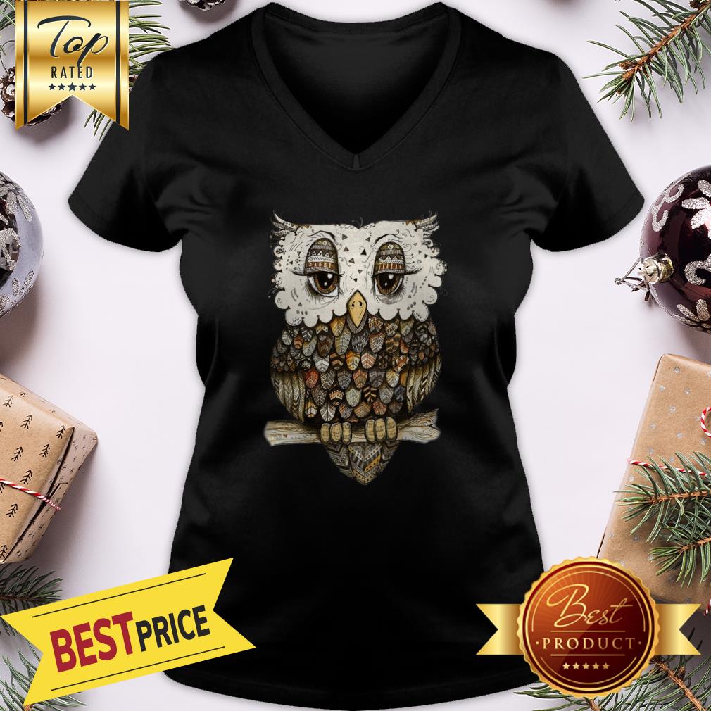 Miaprintspro Owl Brocade Owl Shirt - Image 2