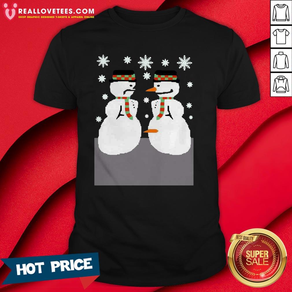 Cute 2020 Snowman Nose Thief Ugly Christmas Shirt