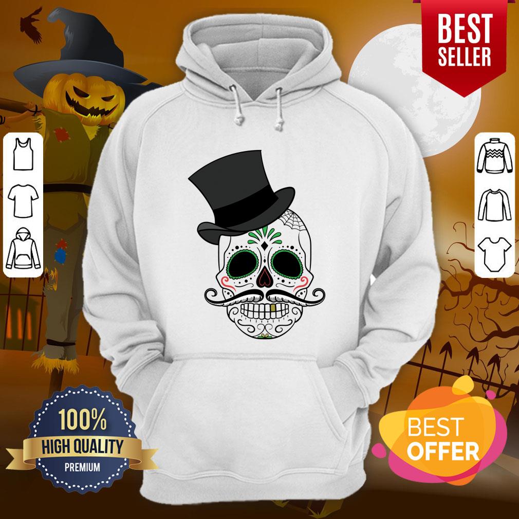 Day Of The Dead Sugar Skull With Tophat Shirt - Image 5